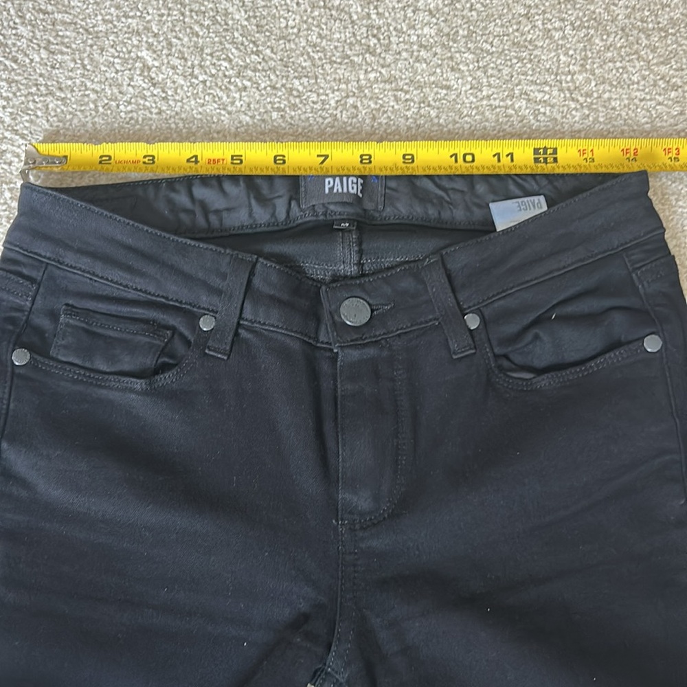 PAIGE Skyline‎ Straight black low rise jeans - Picture 9 of 12